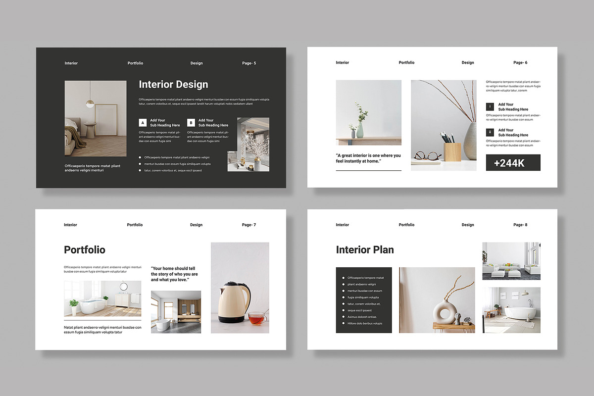 Interior Portfolio Presentation, a Presentation Template by MightyDesign (Photo 3 of 8)