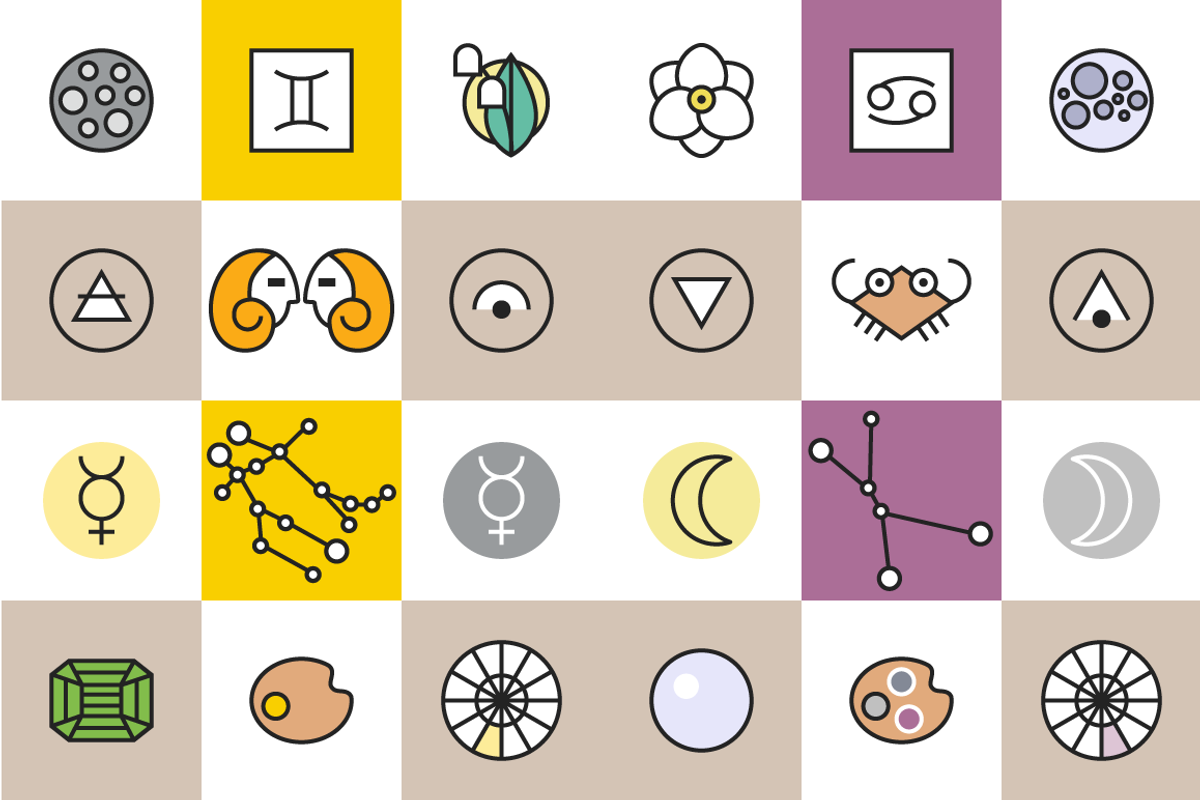 Horoscope Astrology Sign Icons, an Outline Icon by Marmalade Moon (Photo 4 of 7)