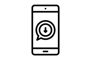 Incoming call black icon, an Outline Icon by Creative priyanka