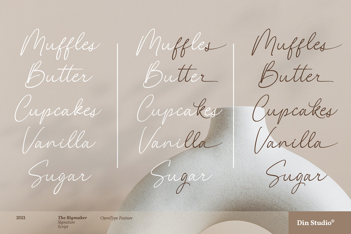 The Bigmaker, a Script Font by din-studio.com (Photo 5 of 10)