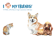 Watercolor dog breeds pack, an Animal Illustration by dm_art (Thumbnail 6 of 6)