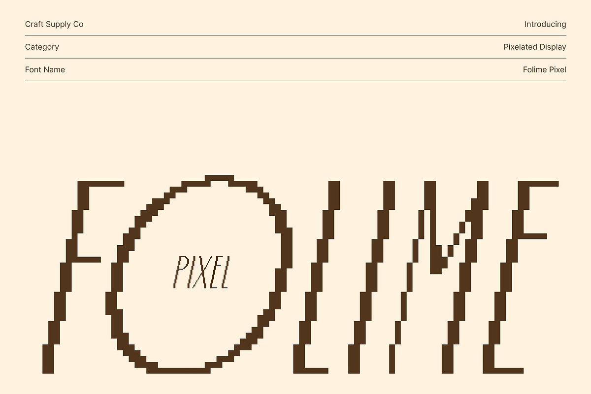 Folime Pixel, a Sans Serif Font by Craft Supply Co. (Photo 1 of 8)