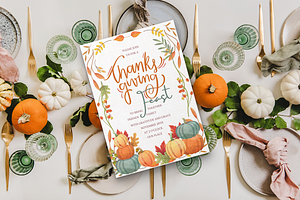 Editable Thanksgiving Invitation, an Invitation Template by ForeverPrint