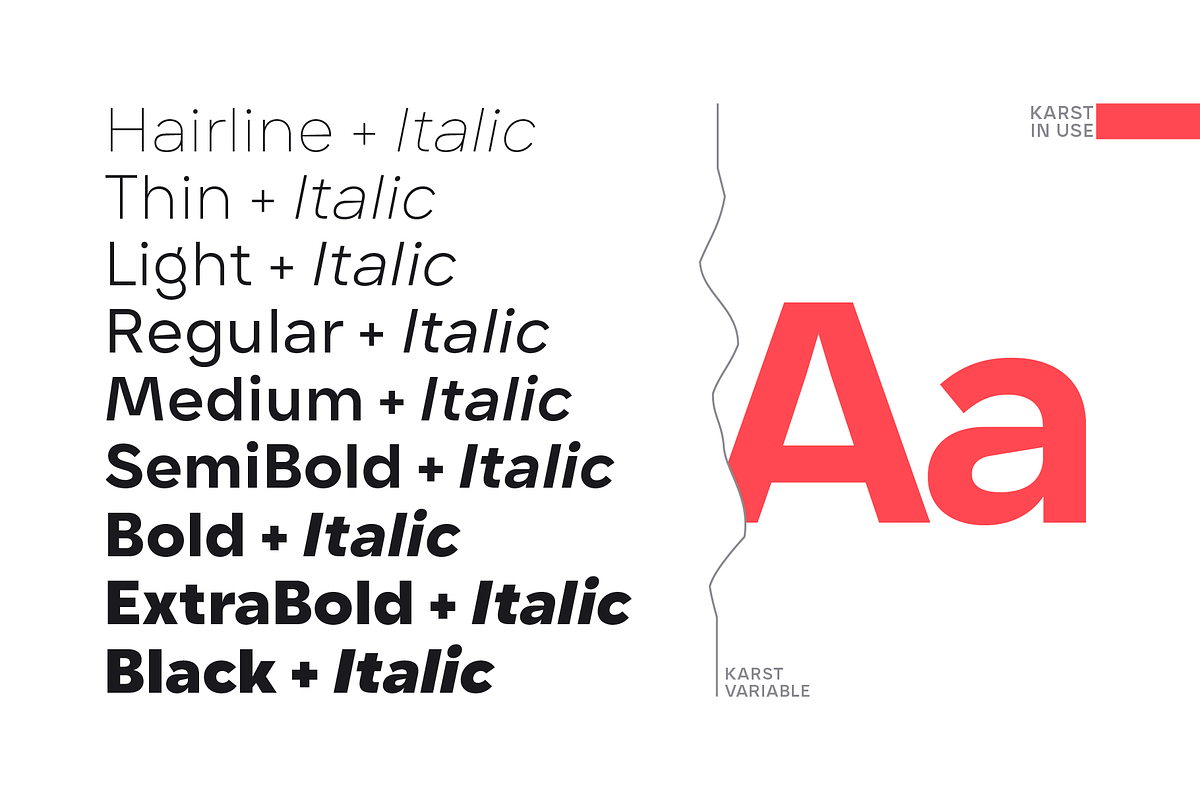 Karst Font Family, a Sans Serif Font by Type Forward (Photo 6 of 8)