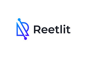 modern monogram letter R and connect
