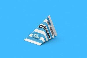 Tetra Triangular Package Mockup