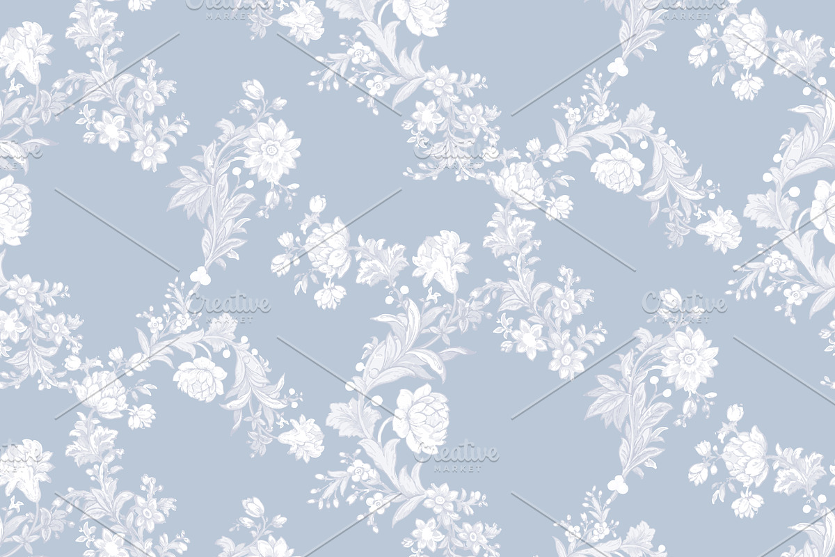 French Country Florals Pattern Set, a Pattern Graphic by Mieken Petra ...