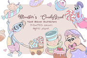 Monster's CandyLand set, a Decorative Illustration by artdreamer (Thumbnail 1 of 5)