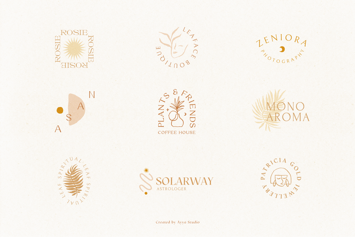 100 Handcrafted Logo Templates, a Branding & Logo Template by Ayya Studio (Photo 14 of 25)