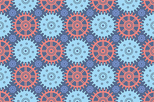 Seamless Pattern Of Gears