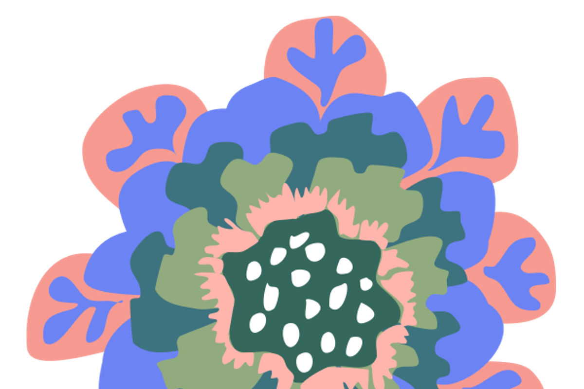 Flower Elements Logos 21 Vectors, a Decorative Illustration by Karen Fields Design (Photo 2 of 4)
