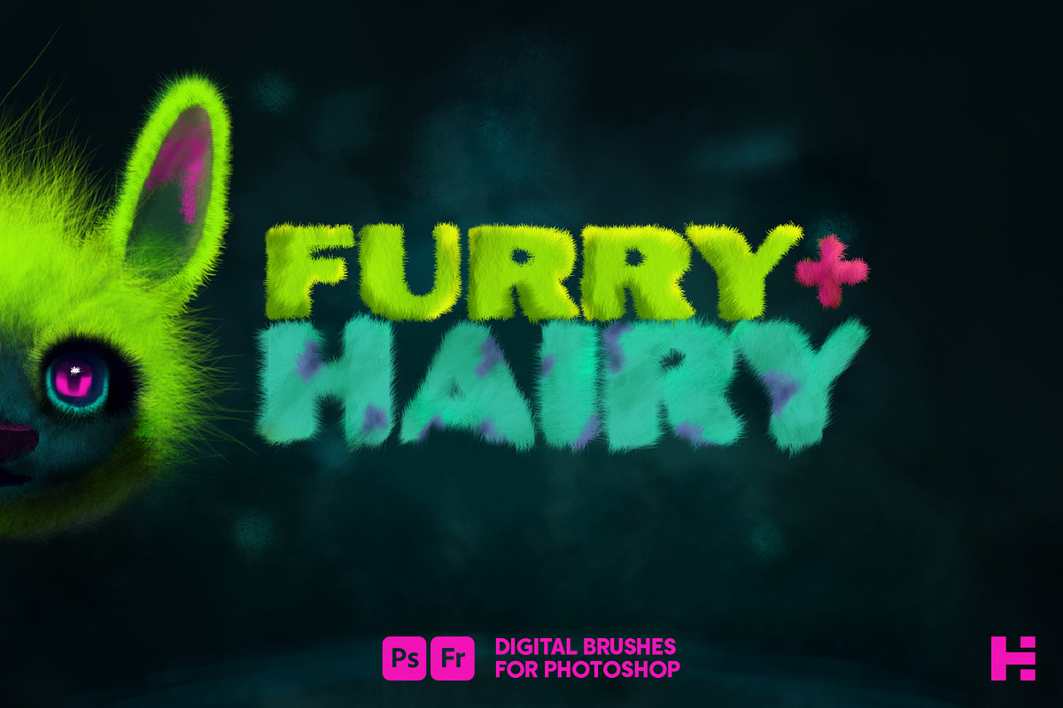 Furry + Hairy Photoshop Brushes, a Brush Add-On by Tim Hankins Design (Photo 1 of 5)