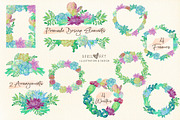 Cacti & Succulent Watercolor Clipart, an Illustration by Oh Darling Graphics (Thumbnail 3 of 4)