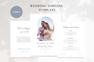 Wedding Timeline CANVA Template, a Stationery Template by Jay Luxe Creative