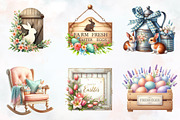 Country Farmhouse Easter PNG Clipart, an Illustration by RobertsArt (Thumbnail 4 of 7)