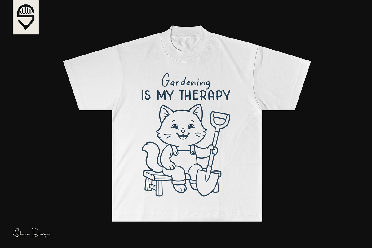 Cute cat gardener with a shovel, a Graphic by shaondesigns (Photo 2 of 4)