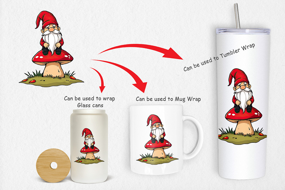 Gnome in the Forest Clipart, a Graphic by Artnoy (Photo 4 of 5)