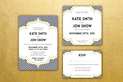 Art Deco Inspired Wedding Invitation, an Invitation Template by Does She Even Doodle (Thumbnail 2 of 2)