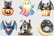Cute Halloween Clipart, an Illustration by Black Bird Studio (Thumbnail 3 of 6)