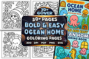 Bold Easy Ocean Home Coloring Pages, an Animal Illustration by Craftsbeefy (Thumbnail 1 of 4)