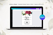 Floral Wedding Invitation Template, an Invitation Template by ShineOnWedding (Thumbnail 6 of 8)