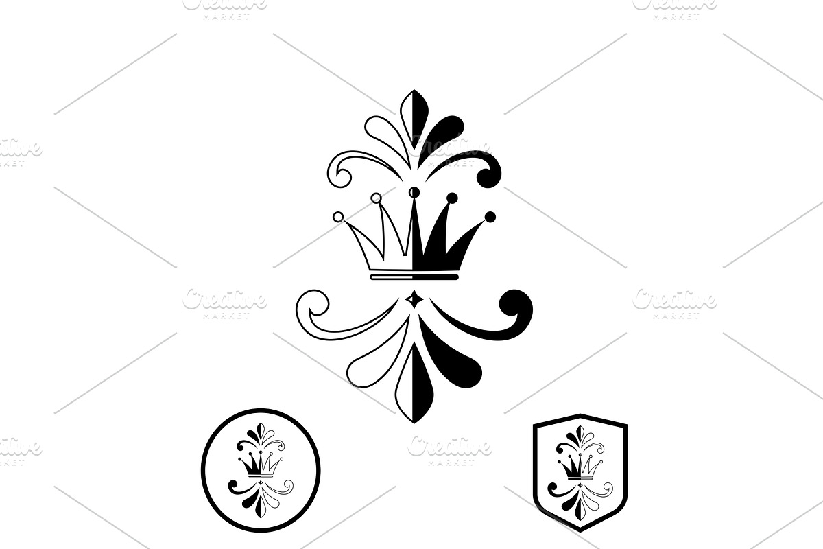 Black heraldic sign, logo, design, an Object Graphic by RODINA (Photo 1 of 3)