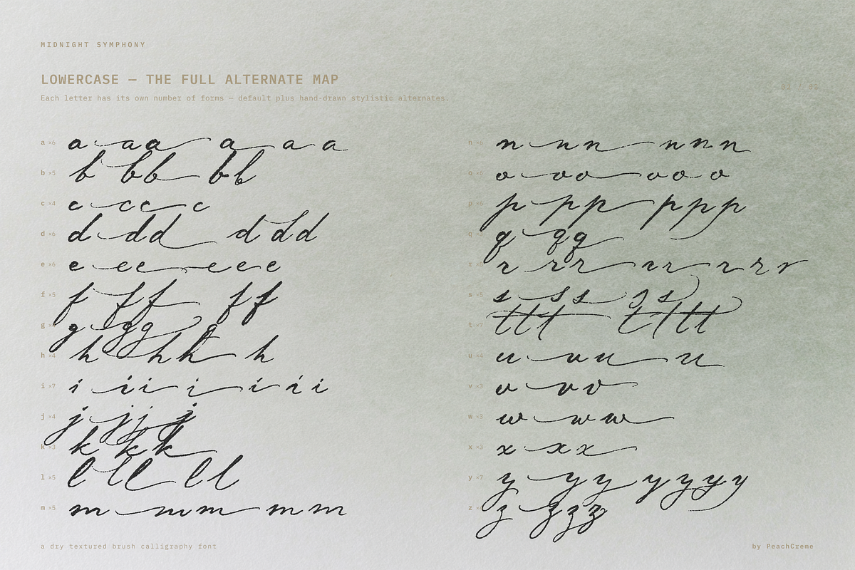 Midnight Symphony // Script font, a Handwritten Font by PeachCreme (Photo 14 of 15)