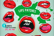Patch collection girl lips and other, an Education Illustration by WalnutBird (Thumbnail 1 of 2)