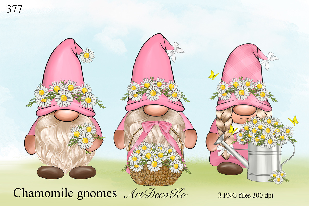 Pink Gnomes png, Daisy gnome, a Person Illustration by DekoArt (Photo 1 of 3)