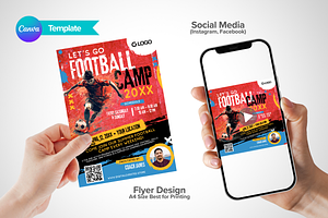 Canva Football Camp Flyer Template
