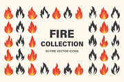 Fire Vector Icons Set, an Object Graphic by Gomolach (Thumbnail 1 of 2)