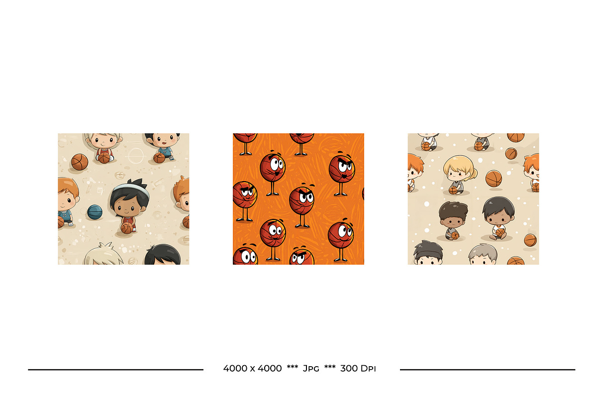 Basketball Designs, a Pattern Graphic by karenfoleyphoto (Photo 3 of 4)