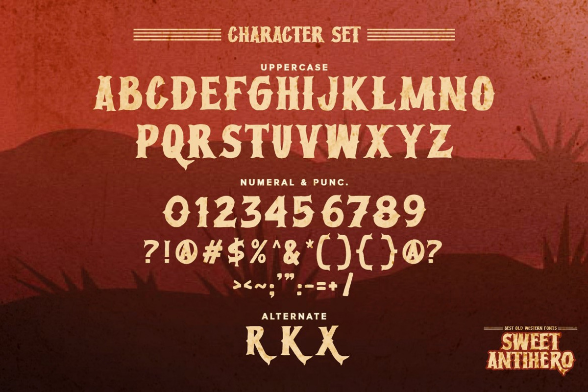 Sweet Antihero-Vintage Western Font, a Font by Gassstype (Photo 6 of 8)