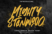 MightyStanwood - Urban Brush Font, a Script Font by AQR Studio (Thumbnail 1 of 10)