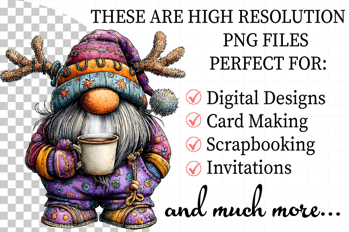 Winter Christmas Gnome Clipart, an Illustration by Daily.Designs (Photo 2 of 5)
