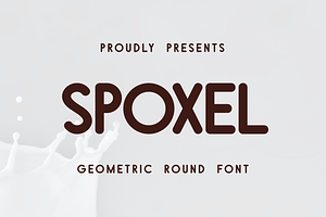 Spoxel Rounded Geometric Font, a Sans Serif Font by Monoletter Studio
