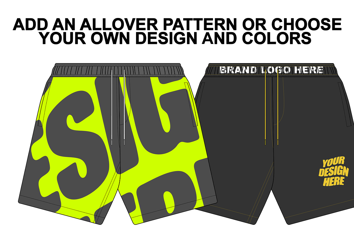 Basic Shorts Vector Flat Mockup, a Bottom Mockup by Infinity Mockups (Photo 3 of 9)