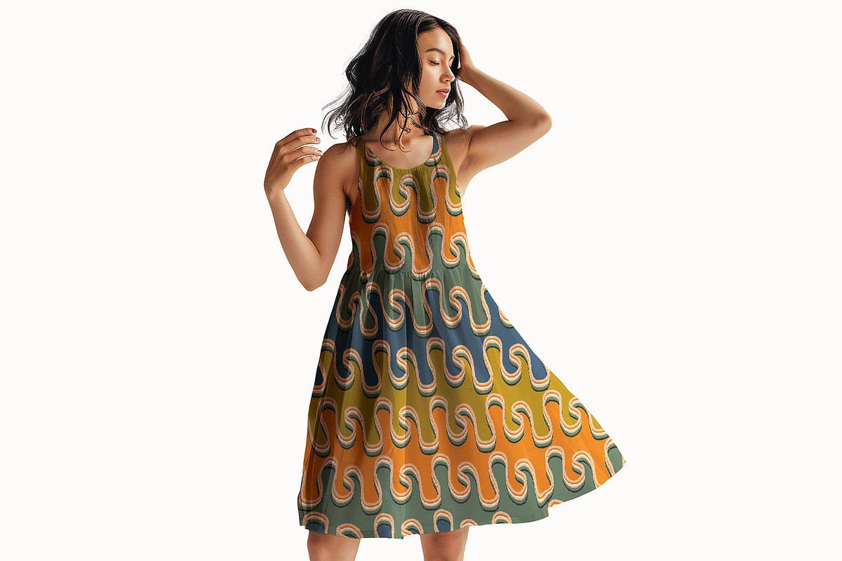 Modern Liquid Geometric Pattern, a Pattern Graphic by StudioGlouna (Photo 3 of 9)