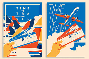 16 AirTravel Illustrations