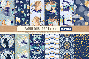 FABULOUS PARTY Digital Papers