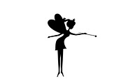 Fairies Silhouette Vector Set, an Illustration by Svetlana Voloshina (Thumbnail 5 of 13)