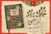 Vintage Christmas Clipart & Patterns, a Pattern Graphic by PATTERNS etc. (Thumbnail 6 of 15)