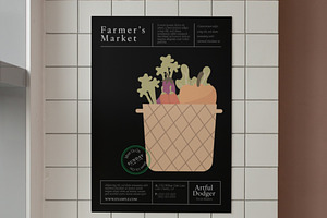 Black And Brown Farmer's Promotion, a Poster Template by Bizz_District_Studio