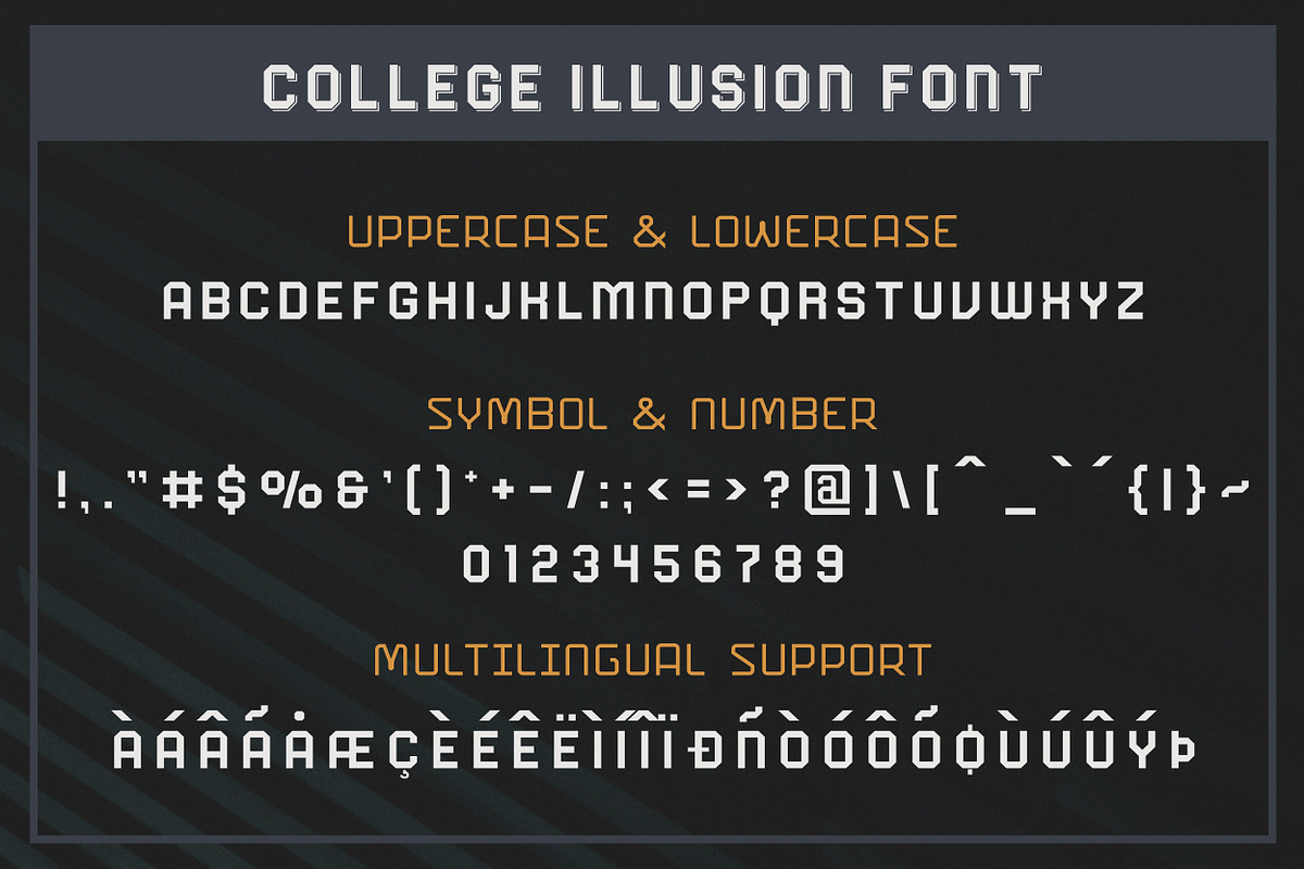 College Illusion Display Typeface, a Font by GlitzyGrapix (Photo 13 of 13)