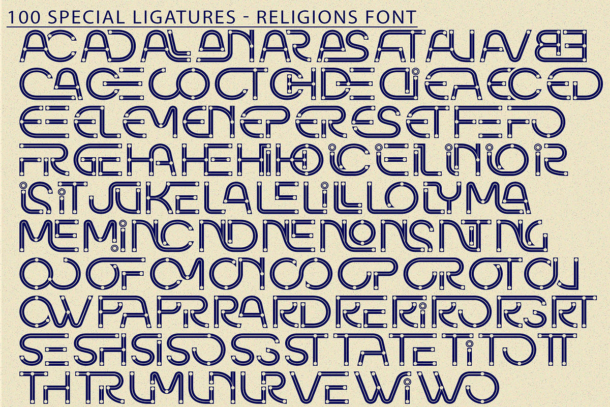 RELIGIONS | Futuristic Tech Font, a Sans Serif Font by 177Studio (Photo 7 of 8)