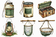 Watercolor Fishing Clipart, an Illustration by Libby Wishes (Thumbnail 5 of 5)