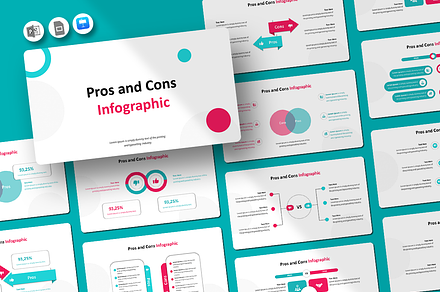 Pros and Cons Infographic - Keynote, a Presentation Template by QR Design Studio