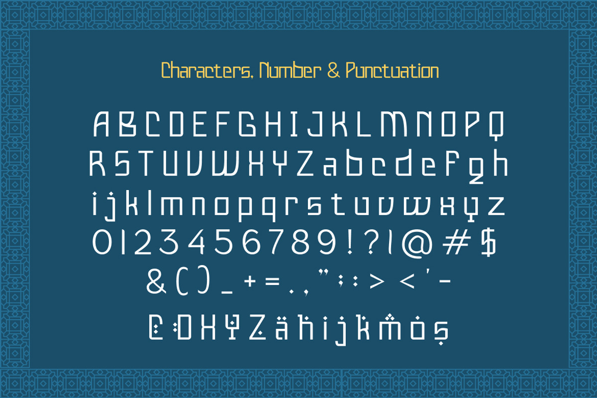 Calima – Islamic Style Display Font, a Script Font by Vadovastd (Photo 7 of 7)