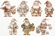 Boho Christmas Watercolor Clipart, a Seasonal Illustration by Maysa Art (Thumbnail 2 of 4)