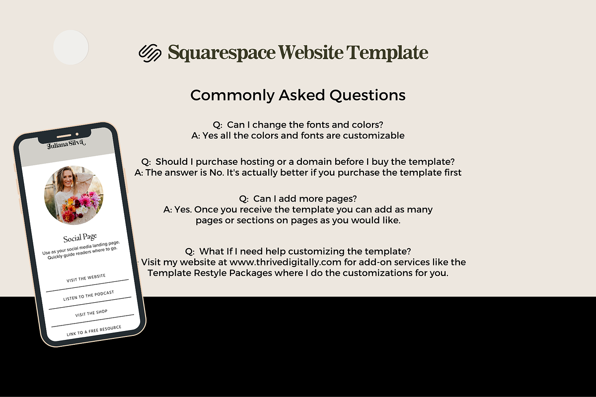 Squarespace 7.1 Template Juliana, a Websites & App Template by thrivedigitally (Photo 7 of 10)